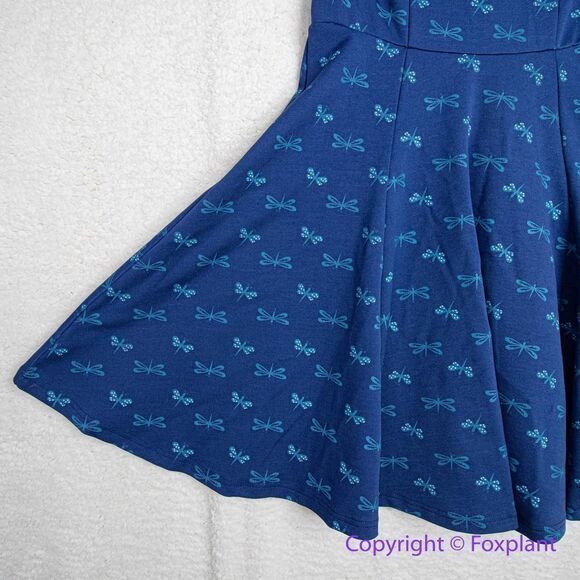 Unique Vintage Gwynnie Bee Dragonfly Print Fit-And-Flare Dress, size L - Picture 6 of 16